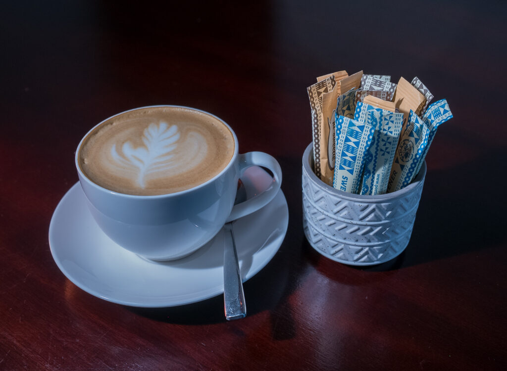 Cappuccino with latte art